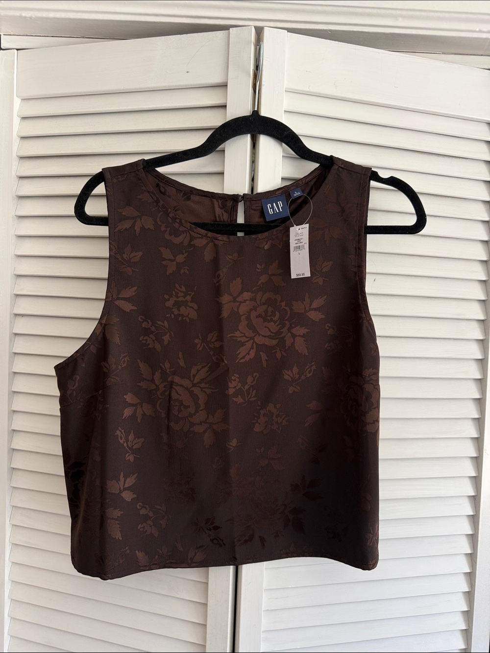 GAP Brown Floral Jacquard Sleeveless Camisole